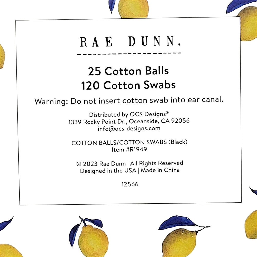 Rae Dunn Cotton Ball and Swab Gift Set - Picture 4 of 6